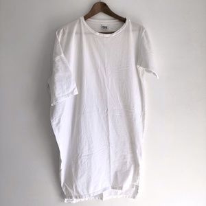 OAK NYC White  Asymmetric T-shirt Dress Tunic M